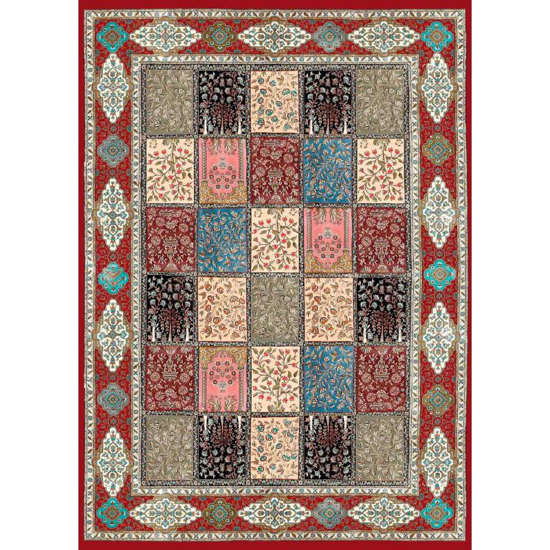 Elegantný koberec EXFAB 80 x 150 cm, béžovo, krémovo, modro, červený