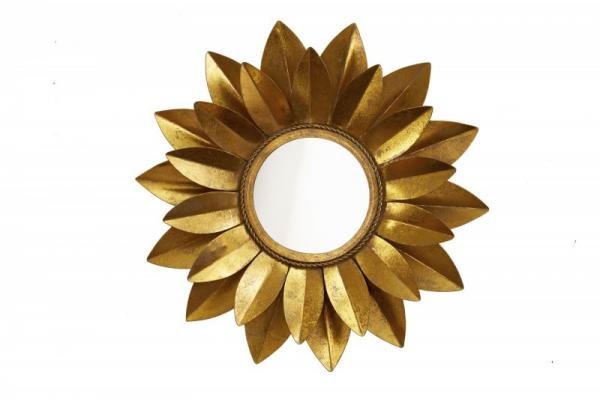 Elegantné zrkadlo SUNFLOWER 60 cm zlaté