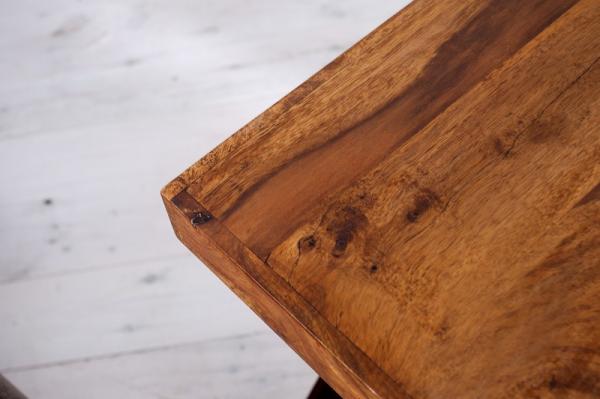 Masívny príručný stolík Z 45 cm sheesham, prírodný