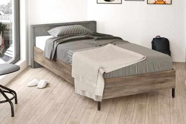 Jednolôžková posteľ 100x200 cm ARCA II, MDF, hnedá