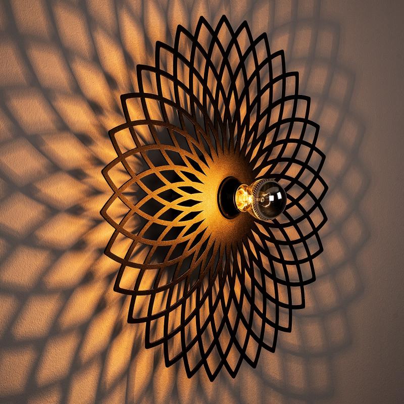 Elegantná nástenná lampa FELLINI 50 cm, čierna