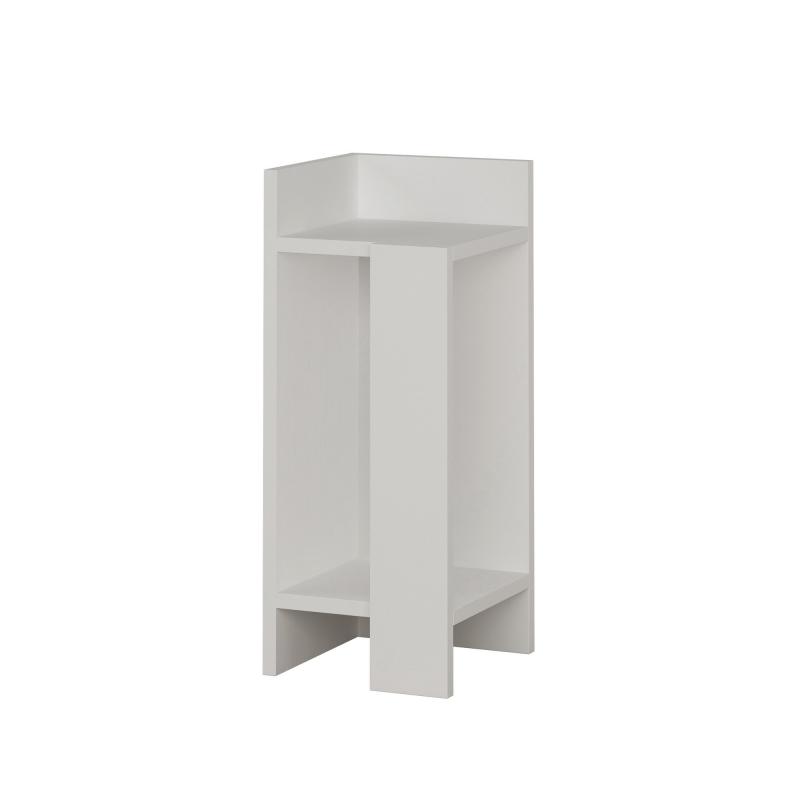 Nočný stolík ELOS 60 cm ľavý, MDF, biely