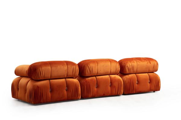 Dizajnová rohová pohovka BUBBLE 288 cm, oranžová, tkanina