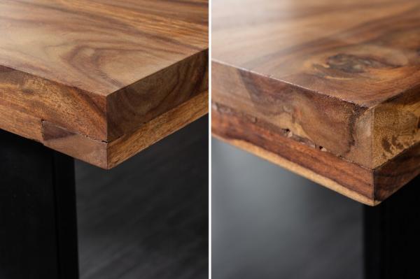 Dizajnový jedálenský stôl IRON CRAFT 180 cm sheesham, prírodný