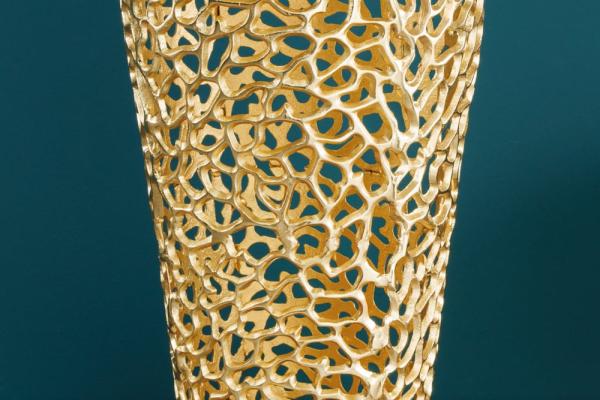 Filigránska váza XXL ABSTRACT LEAF 90 cm, zlatá