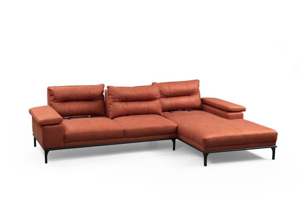 Dizajnová pohovka HOLLYWOOD 309 cm pravá, oranžová, tkanina