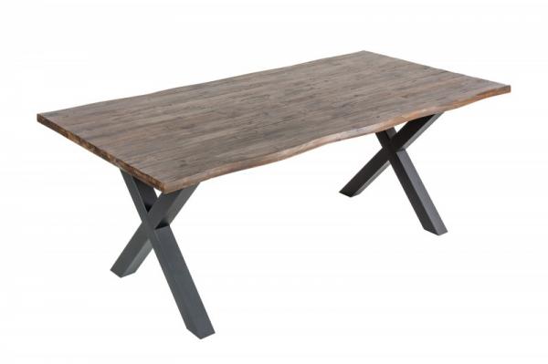 Masívny jedálenský stôl GENESIS VINTAGE 160 cm, akácia, hnedý