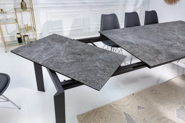 Jedálenský stôl X7 180-240 cm žulový mramor - rozťahovací