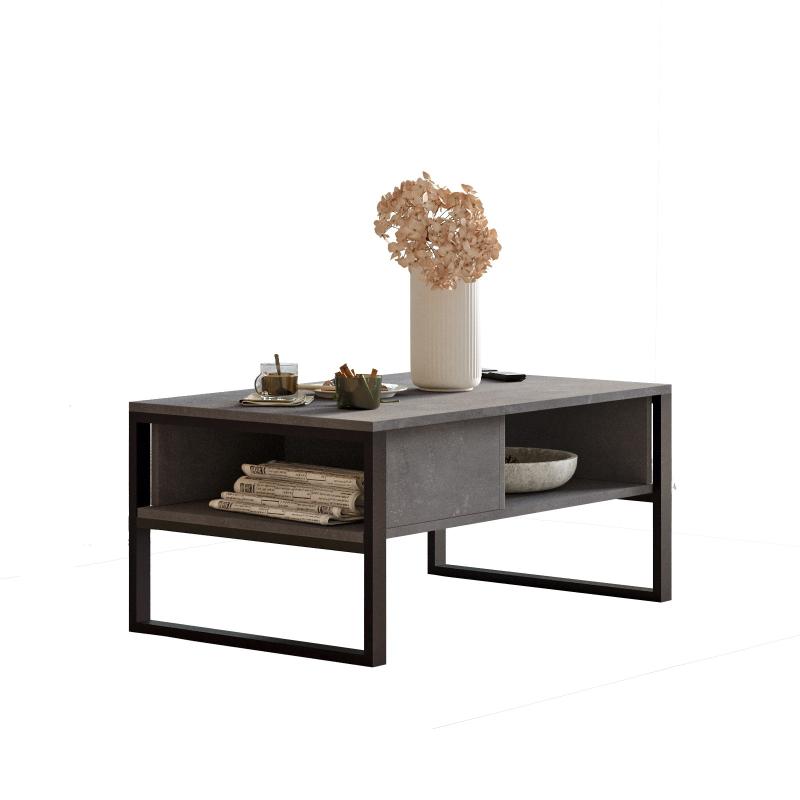 Elegantný konferenčný stolík MILA 100 cm, MDF, šedý