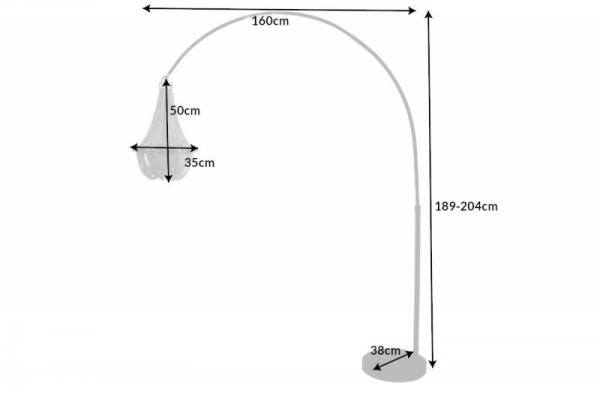 Výškovo nastaviteľná stojanová lampa ROYAL 204 cm čierna