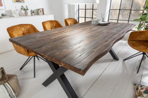 Masívny jedálenský stôl GENESIS VINTAGE 160 cm, akácia, hnedý