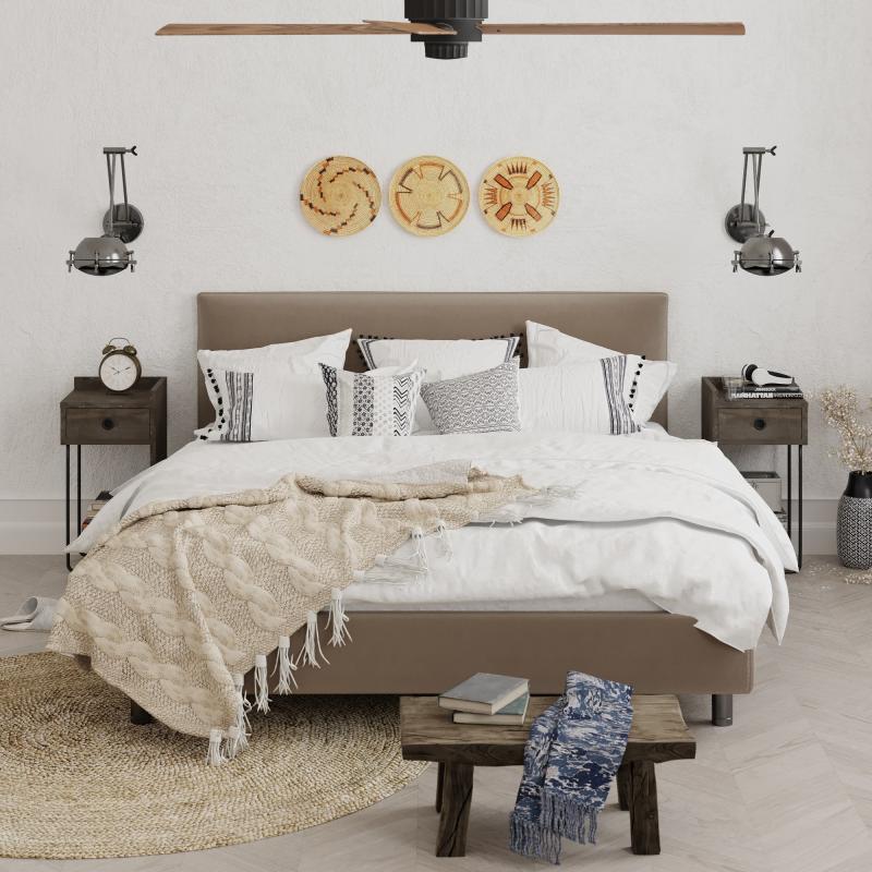 Elegantný nočný stolík KAKTUS 60 cm, MDF, tmavo hnedý