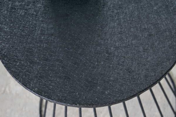 Okrúhly príručný stolík VARIATION 55 cm, čierny, hliníková zliatina