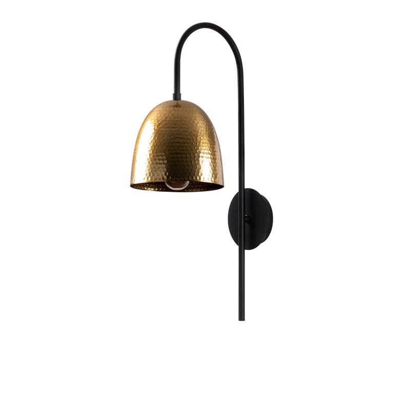 Elegantné nástenné svietidlo TATOO, 57 cm, čierne, matné zlaté