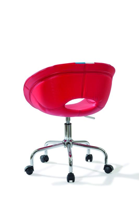 Detská pracovná stolička CHAMPION, výškovo nastaviteľná, červená