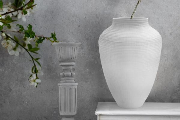 Elegantná váza DAKAR 30 cm, keramika, biela