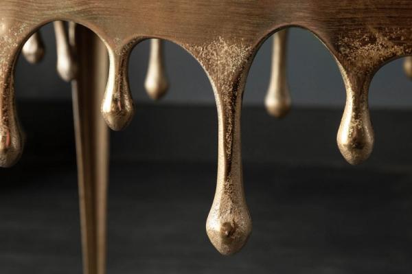 Extravagantný príručný stolík LIQUID LINE L 50 cm zlatý