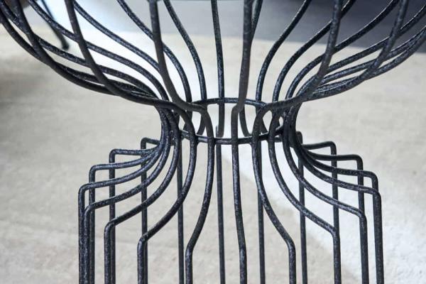 Okrúhly príručný stolík VARIATION 55 cm, čierny, hliníková zliatina