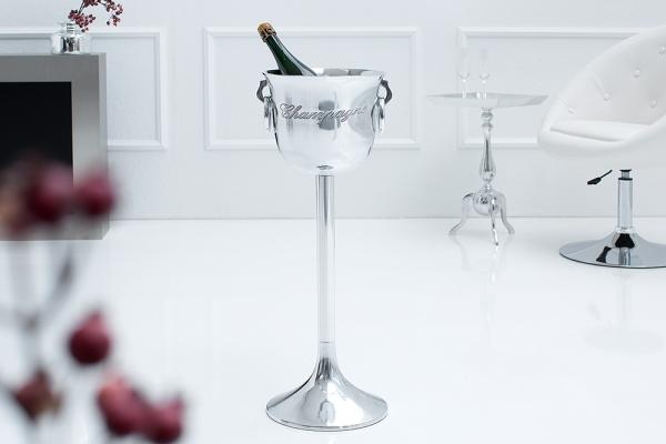 Elegantný chladič na šampanské CHAMPAGNE 75 cm leštený strieborný