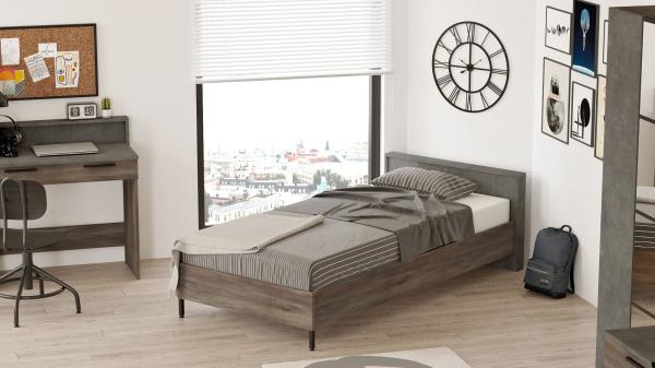Jednolôžková posteľ 100x200 cm ARCA II, MDF, hnedá