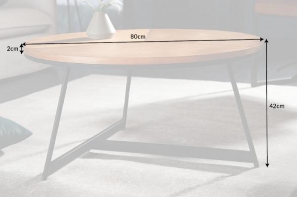 Dizajnový konferenčný stolík ELEGANCE 80 cm, dub