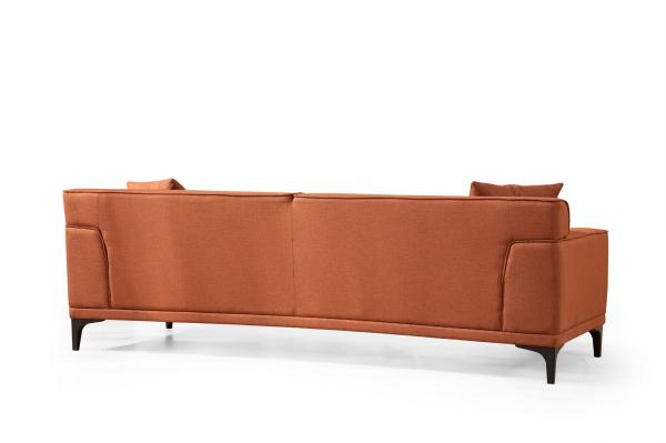 Dizajnová 3-miestna pohovka PETRA 212 cm, oranžová, tkanina