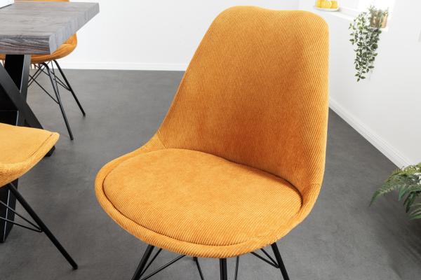 Dizajnová stolička SCANDINAVIA MEISTERSTÜCK, horčicovo žltá, menšester