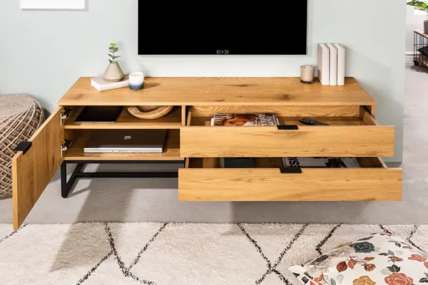 Moderný TV stolík X7 140 cm, dubový vzhľad