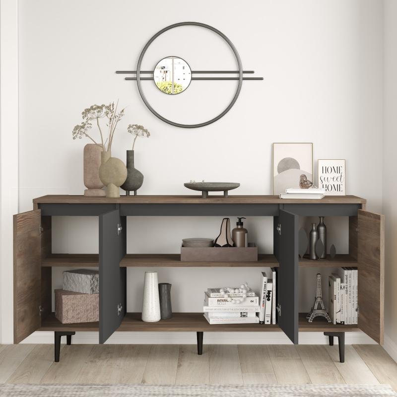 Elegantná séria nábytku ARCA II, MDF, hnedá, šedá