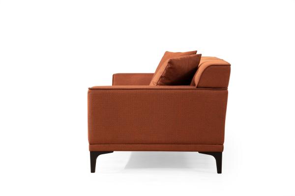 Dizajnová 3-miestna pohovka PETRA 212 cm, oranžová, tkanina