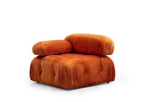 Dizajnová rohová pohovka BUBBLE 288 cm, oranžová, tkanina