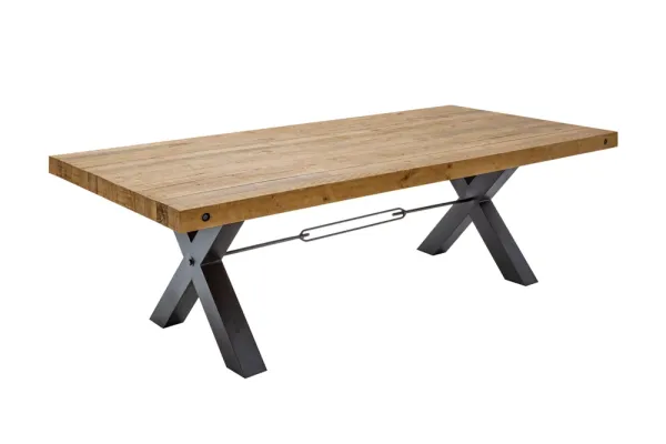 Masívny jedálenský stôl THOR 240 cm z hnedého borovicového dreva