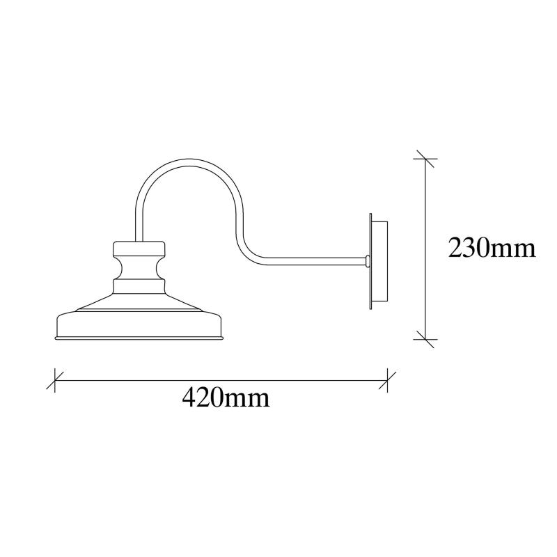 Priemyselné nástenné svietidlo BERCESTE 42 cm, matné zlaté