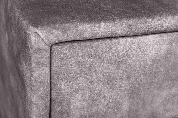Dizajnový nočný stolík BOUTIQUE 50 cm, tmavošedý, zamat