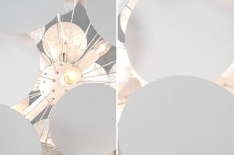 Moderné dizajnové svietidlo INFINITY HOME 70 cm bielo strieborné