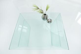 Moderný sklenený konferenčný stolík FANTOME 70 cm transparentný