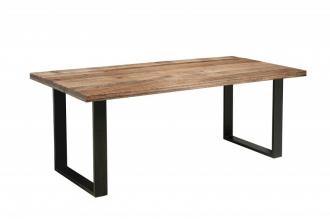 Dizajnový jedálenský stôl IRON CRAFT 160 cm mango, prírodný