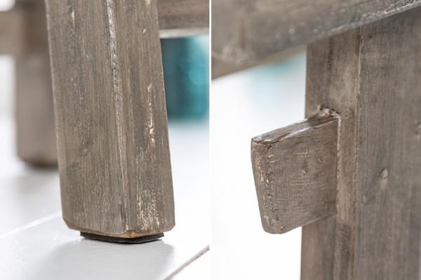 Masívna stolička HEMINGWAY 50 cm šedá, mahagónové drevo