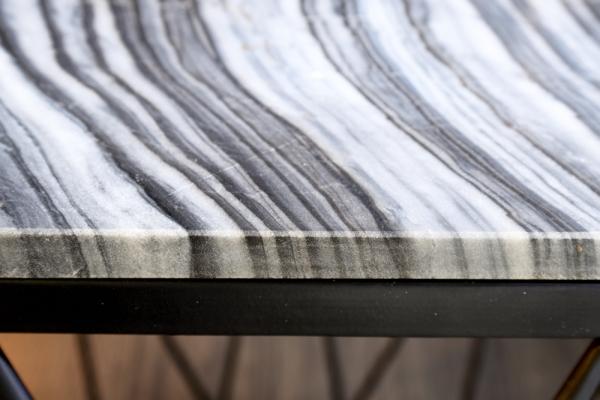 Bočný stolík DIAMOND 50 cm mramorovo šedý
