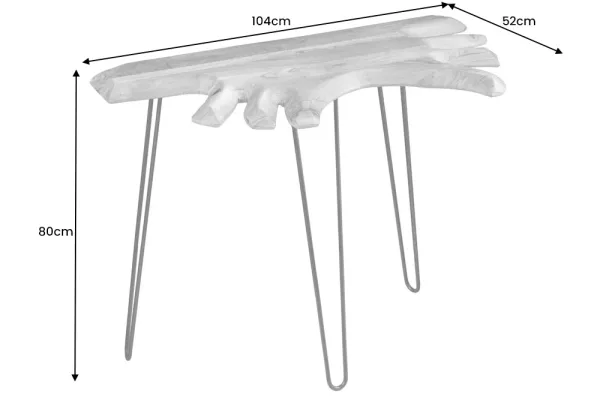 Masívny konzolový stolík WILD 105 cm akácia, prírodný