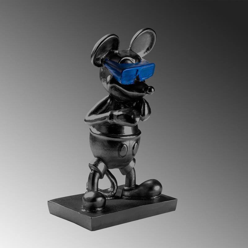 Dizajnová dekorácia MICKEY MOUSE 32 cm, čierna, modrá