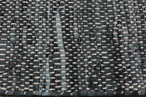 Ručne tkaný koberec PURE 230x160 cm modro šedý, pravá koža