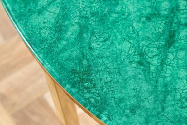 Elegantný konferenčný stolík BOUTIQUE 80 cm, zelený, mramor