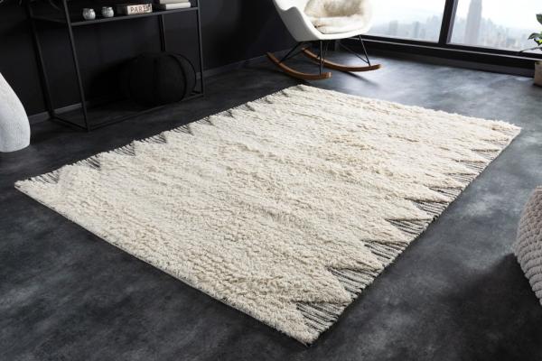 Dizajnový koberec s vysokým vlasom COSY WOOL 230x160 cm, béžovo šedý, bavlna
