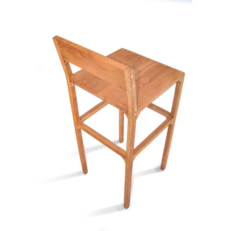 Masívna barová stolička HUNDE 90 cm, prírodná, buk