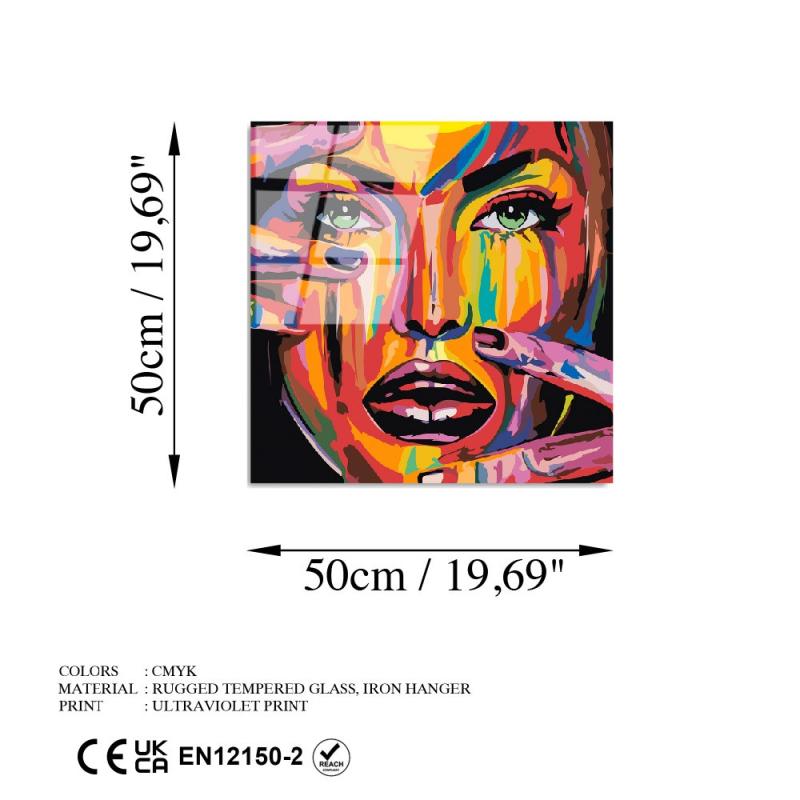 Elegantný obraz FACE II 50x50 cm, viacfarebný
