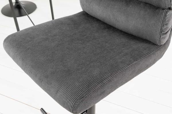 Elegantná výškovo nastaviteľná barová stolička COMFORT, šedá, menšester