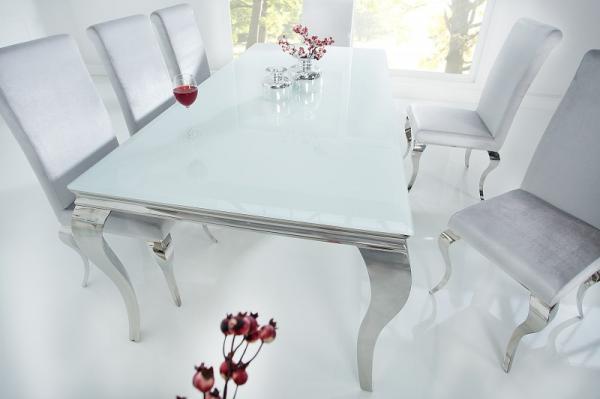 Elegantný dizajnový jedálenský stôl MODERN BAROQUE 200 cm biely