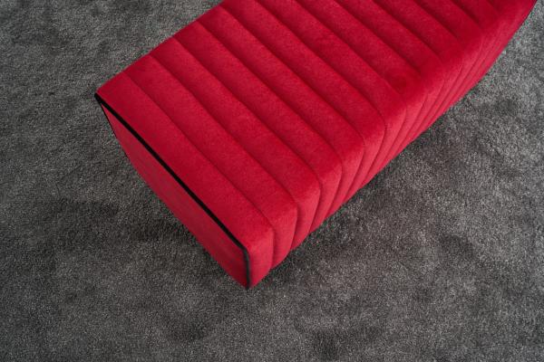 Elegantná podnožka MABEL 80 cm, červená, zamat