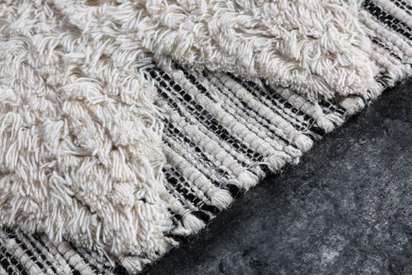 Dizajnový koberec s vysokým vlasom COSY WOOL 230x160 cm, béžovo šedý, bavlna